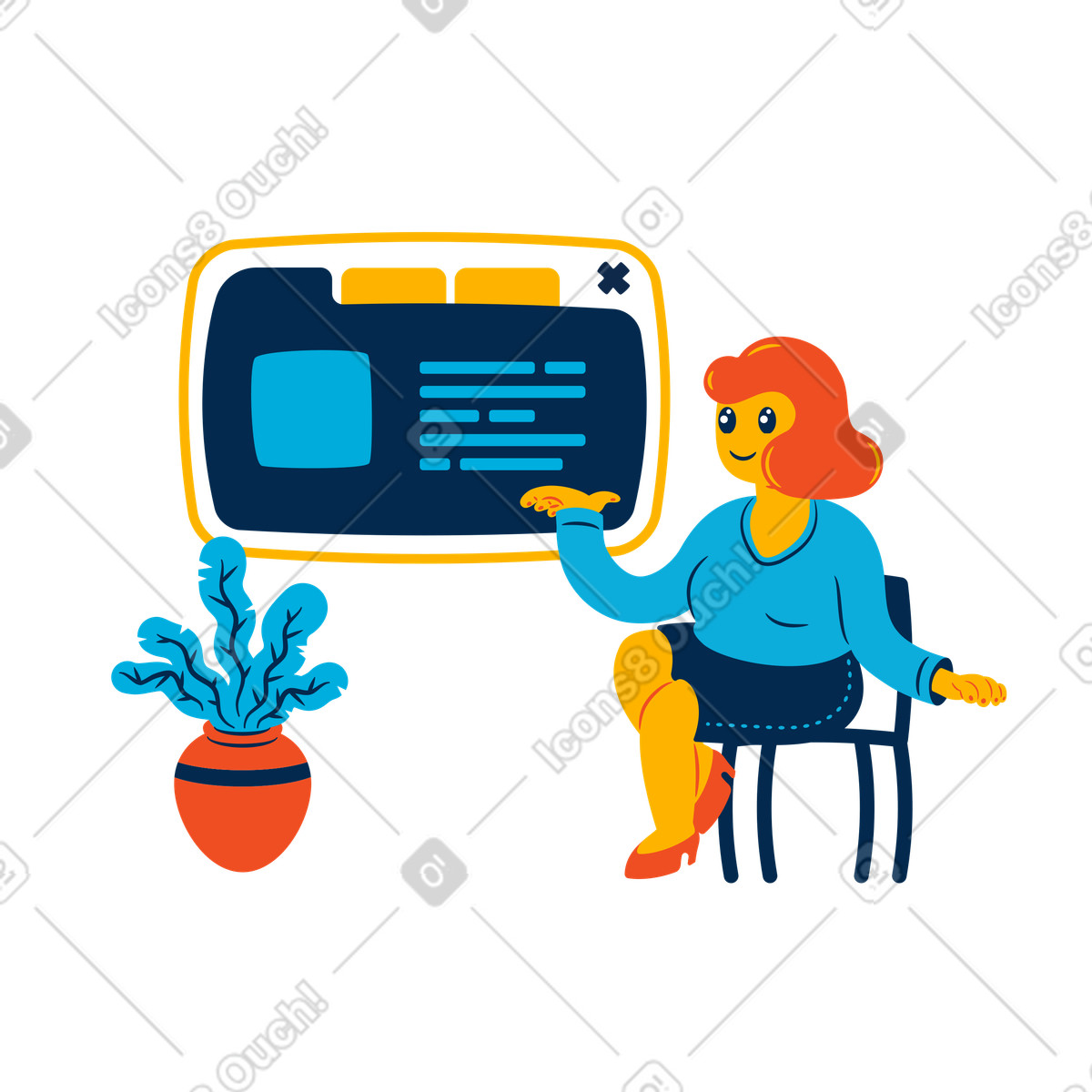 Online profil-Illustration im Flame-Stil als Download in PNG, SVG