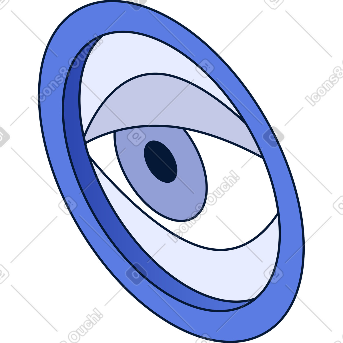 Illustration Symbole de l'oeil dans le style Neat à télécharger aux formats PNG, SVG