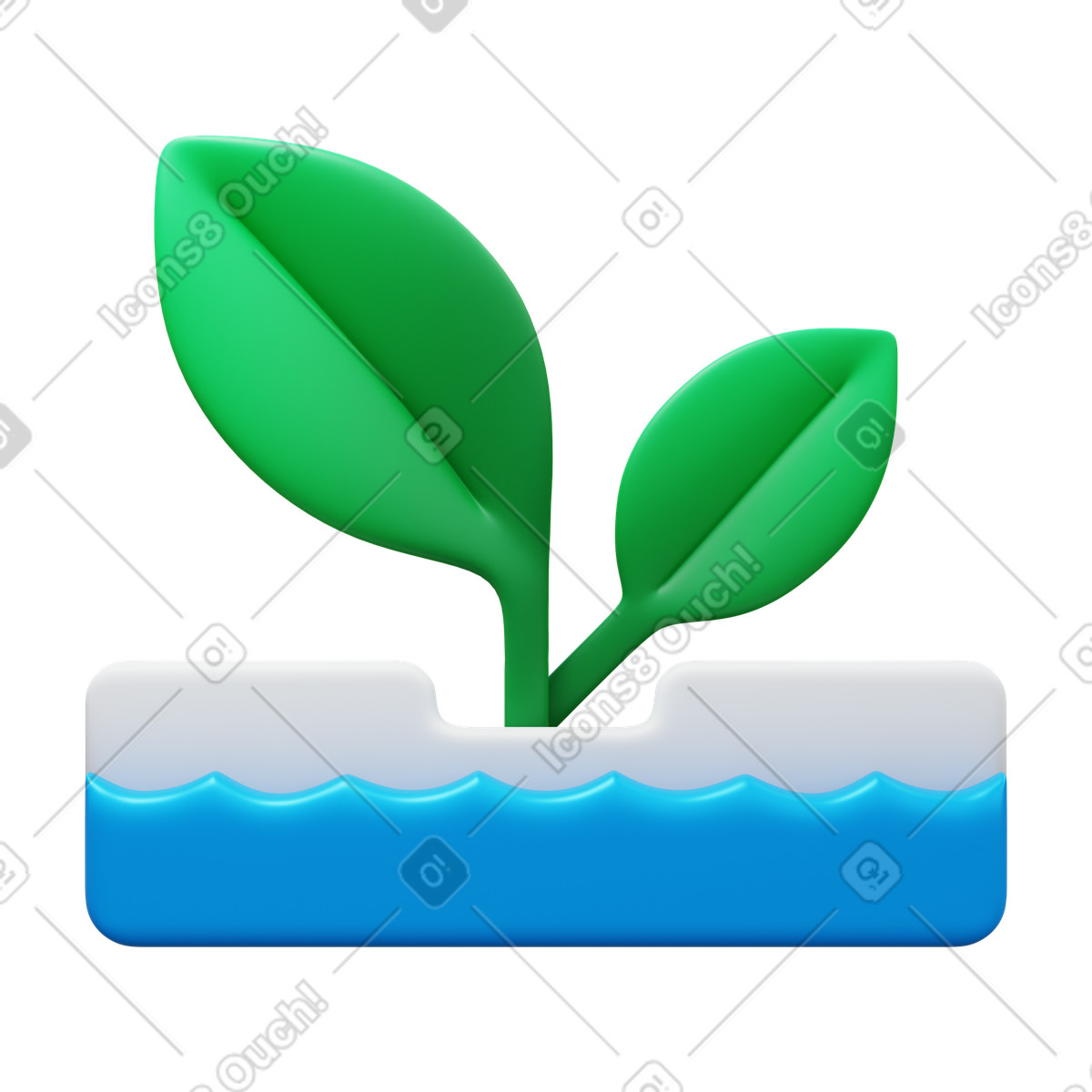 Ilustração de Hydroponics em no estilo 3D Fluency para baixar em PNG, SVG