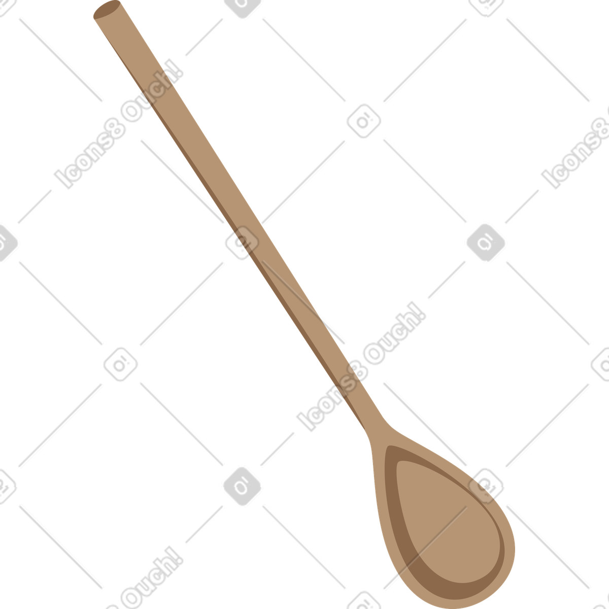 Social 스타일의 숟가락 일러스트레이션 PNG, SVG 다운로드