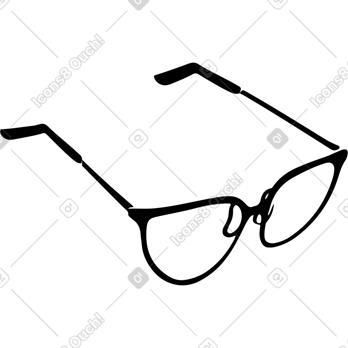 下载 Line 风格的 眼镜 插画，支持 PNG、SVG 格式