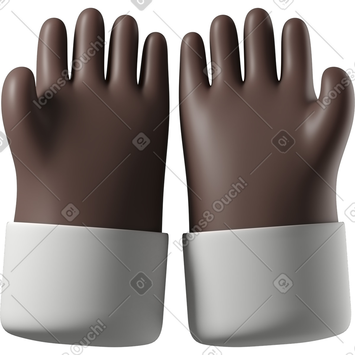 Mani a coppa illustrazione in stile 3D Hands Fun&Wild scarica in PNG, SVG