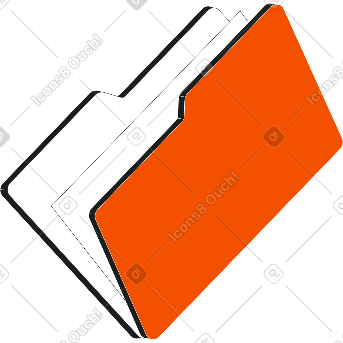 Folder illustration in Strict style download in PNG, SVG