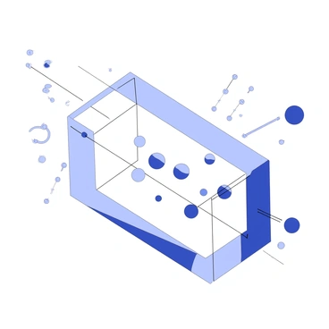 An illustration of gas molecules within a container as the volume decreases. The container has a rectangular shape, with lines indicating movement around the interior. Inside, there are multiple gas molecules represented as small circles. As the volume decreases, the spacing between the molecules becomes closer, and they are depicted with motion lines to indicate their increased speed. Some molecules collide with each other, creating small impact marks. The overall composition clearly depicts a dynamic environment where the speed of the gas molecules is visually emphasized.