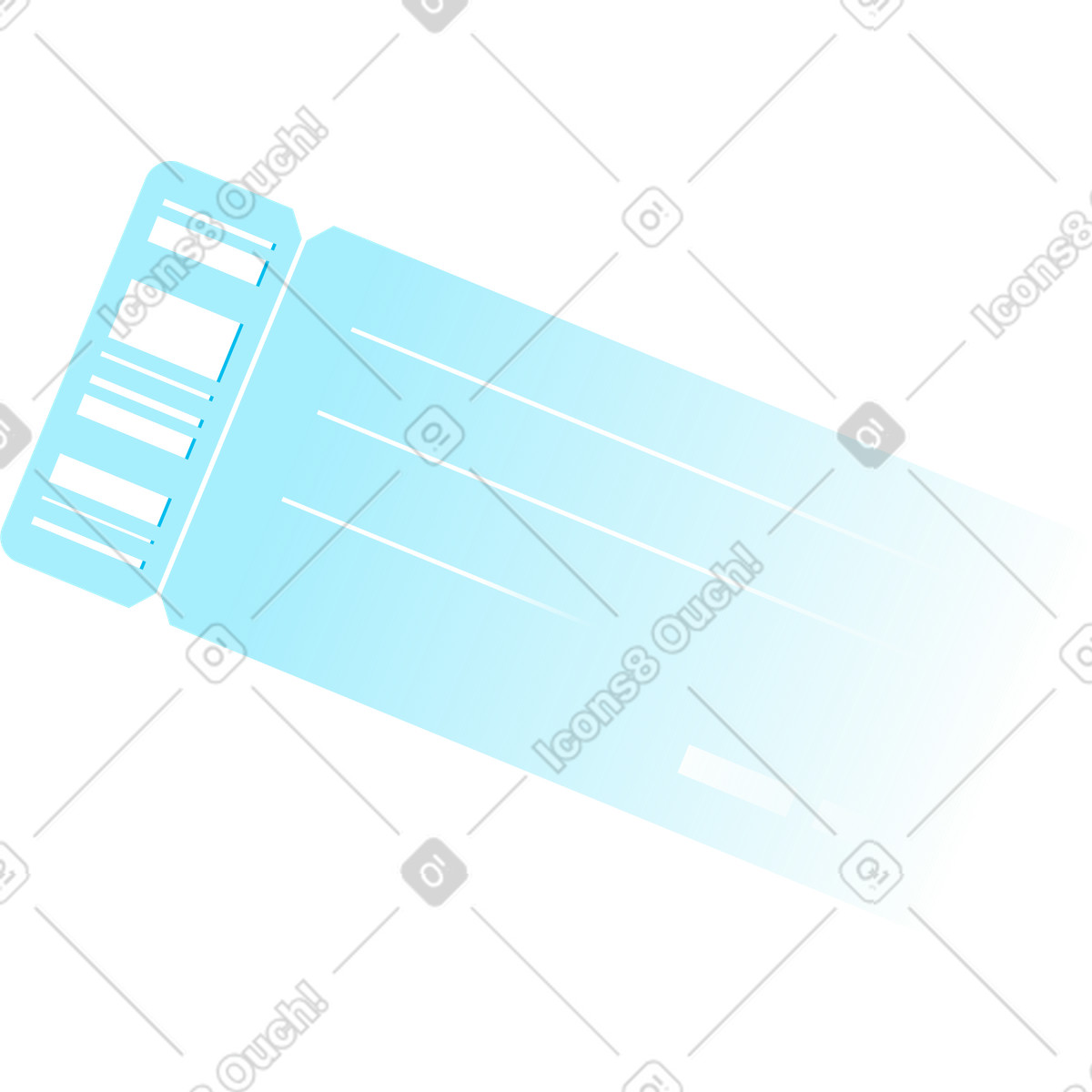 Ticket illustration in Icy style download in PNG, SVG