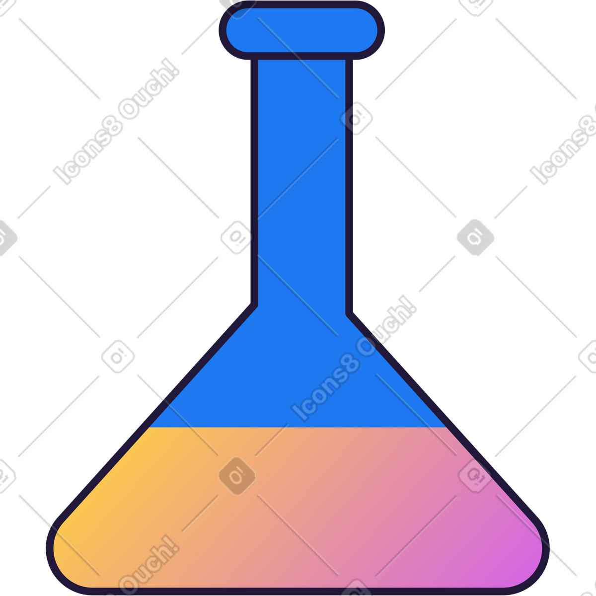 Ilustración Matraz en estilo Conifer a descargar en PNG y SVG