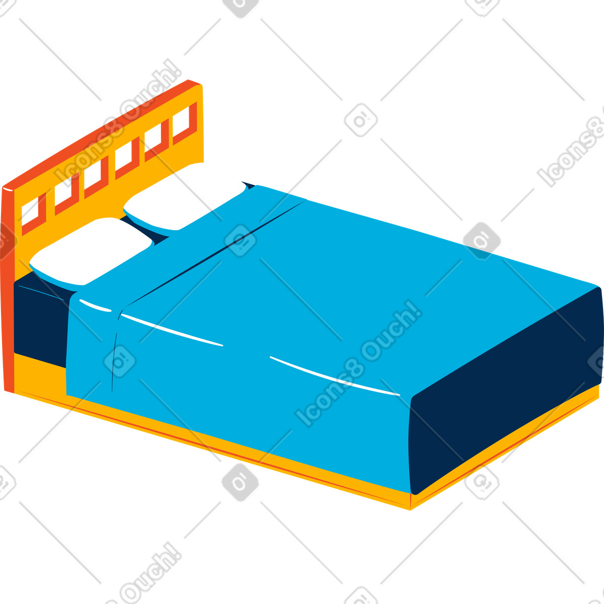 Ilustración Cama en estilo Flame a descargar en PNG y SVG