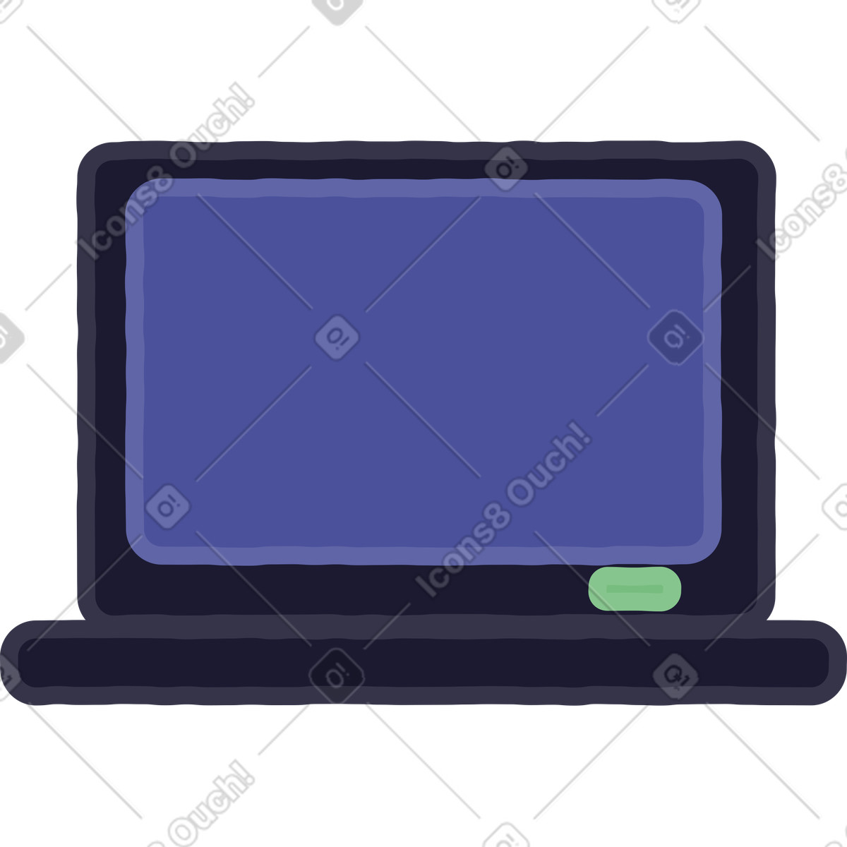 Il computer portatile illustrazione in stile Stripy scarica in PNG, SVG