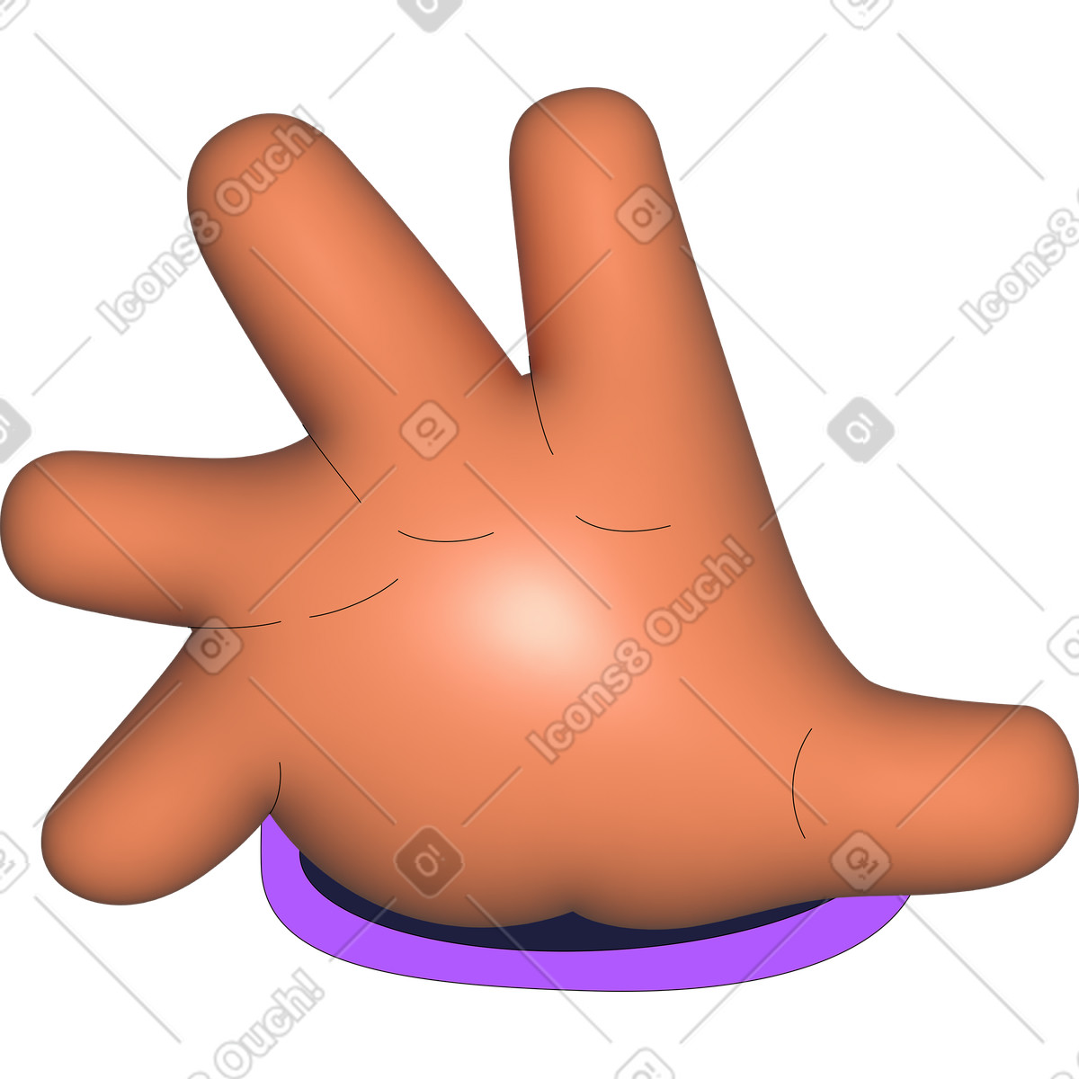Hand reaching for something illustration in Pop style download in PNG, SVG