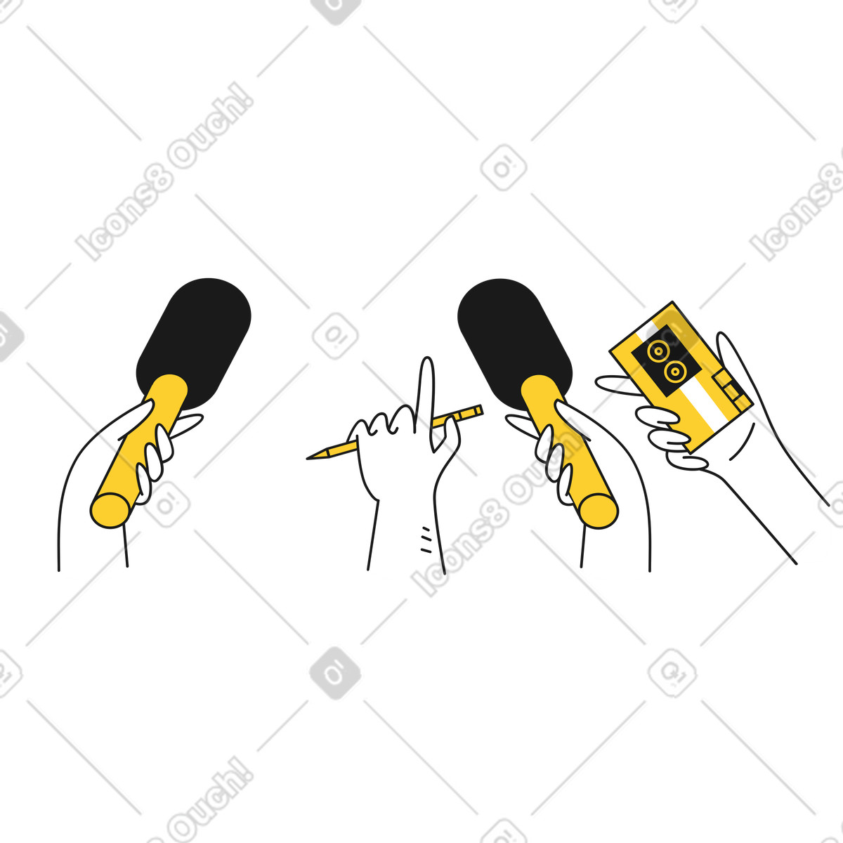 下载 Taxi 风格的 按 动画插图，支持 GIF、Lottie （JSON）、AE 格式
