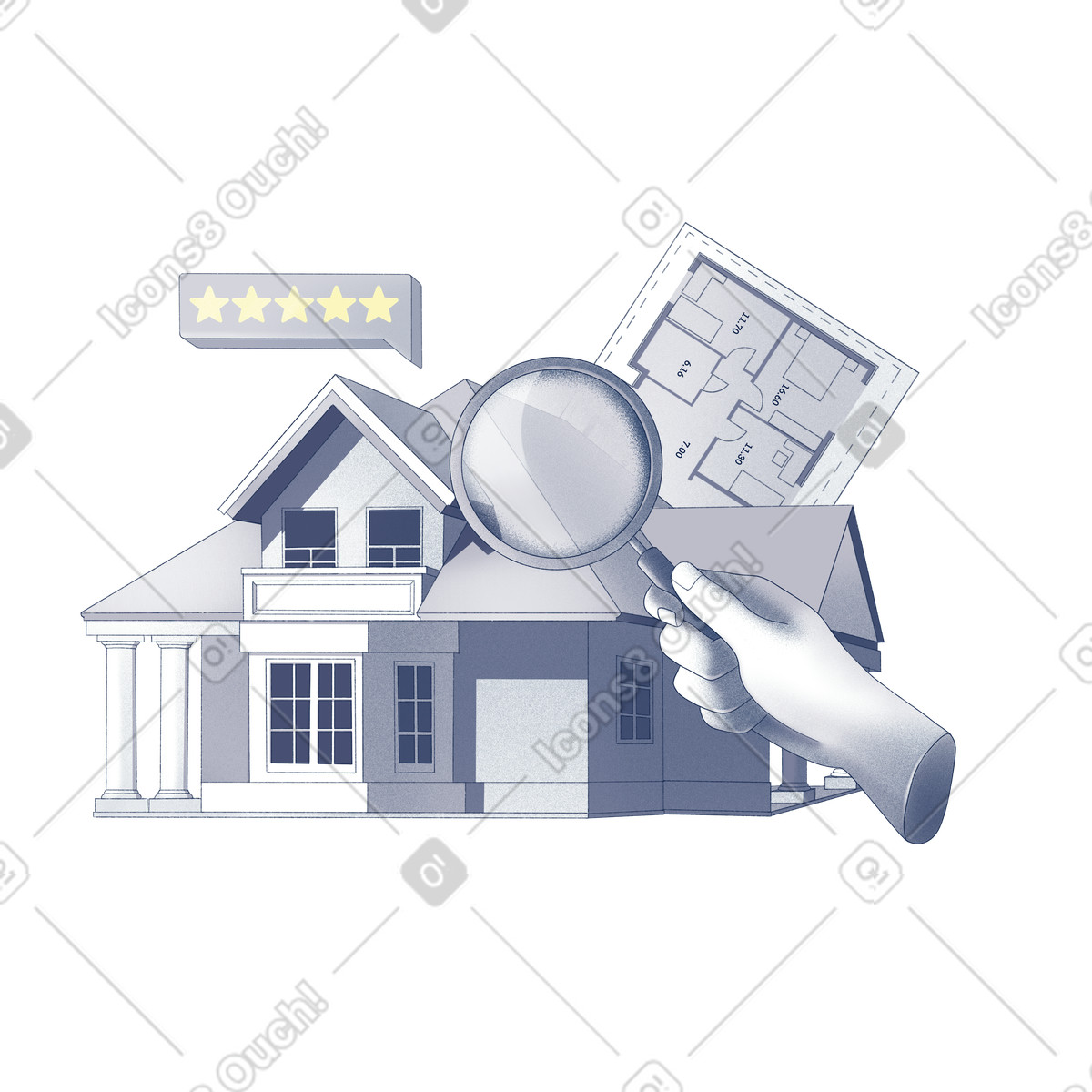 Haze スタイルの Searching for a property のイラストをPNG、SVG形式でダウンロード
