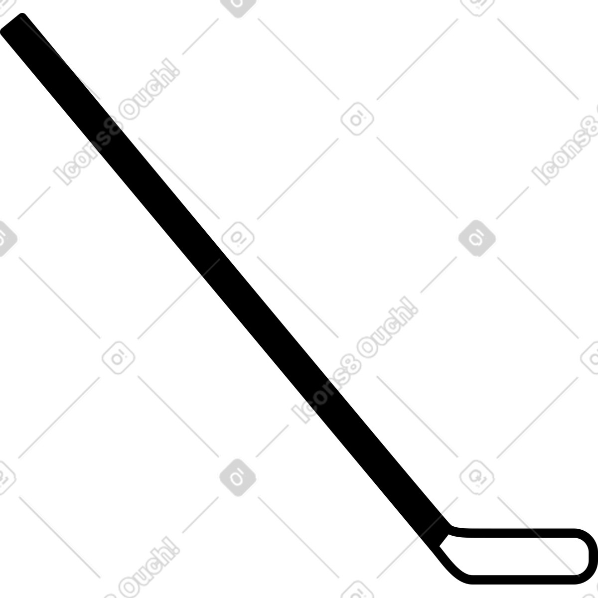 Ilustração de Hockey black stick em no estilo Transistor para baixar em PNG, SVG