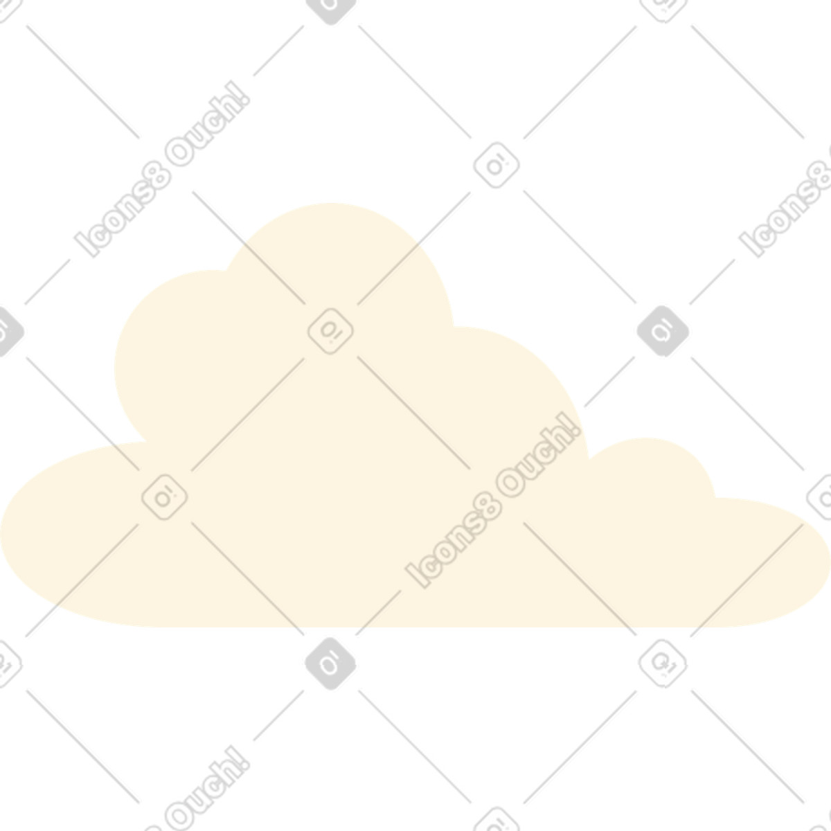 Ilustración Arbusto de color beige en estilo Simplistic a descargar en PNG y SVG