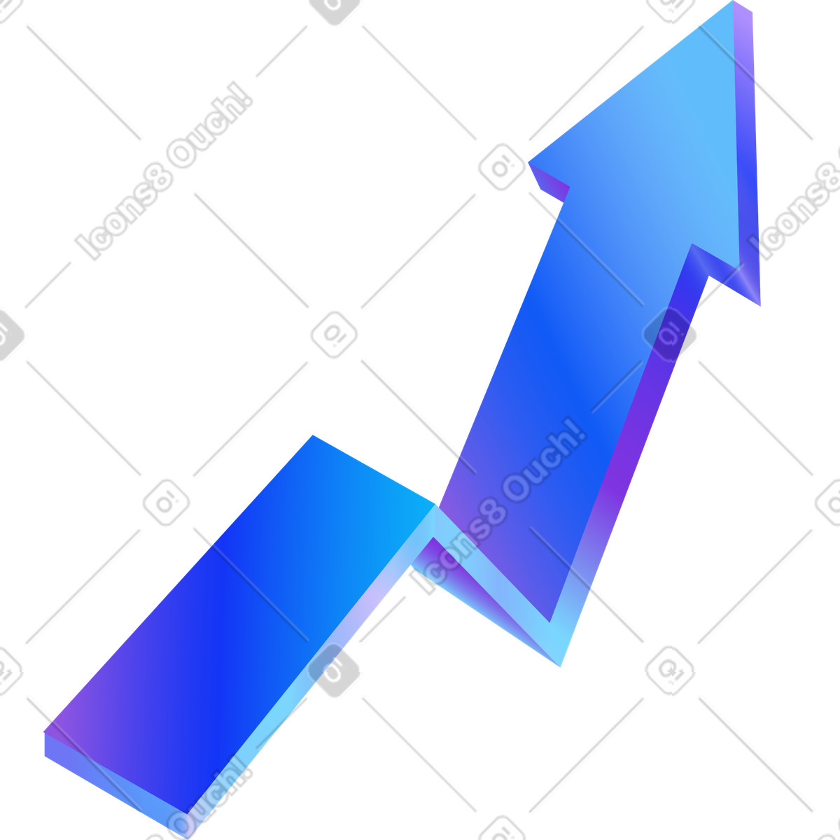 下载 Hi-tech 风格的 向上箭头 插画，支持 PNG、SVG 格式