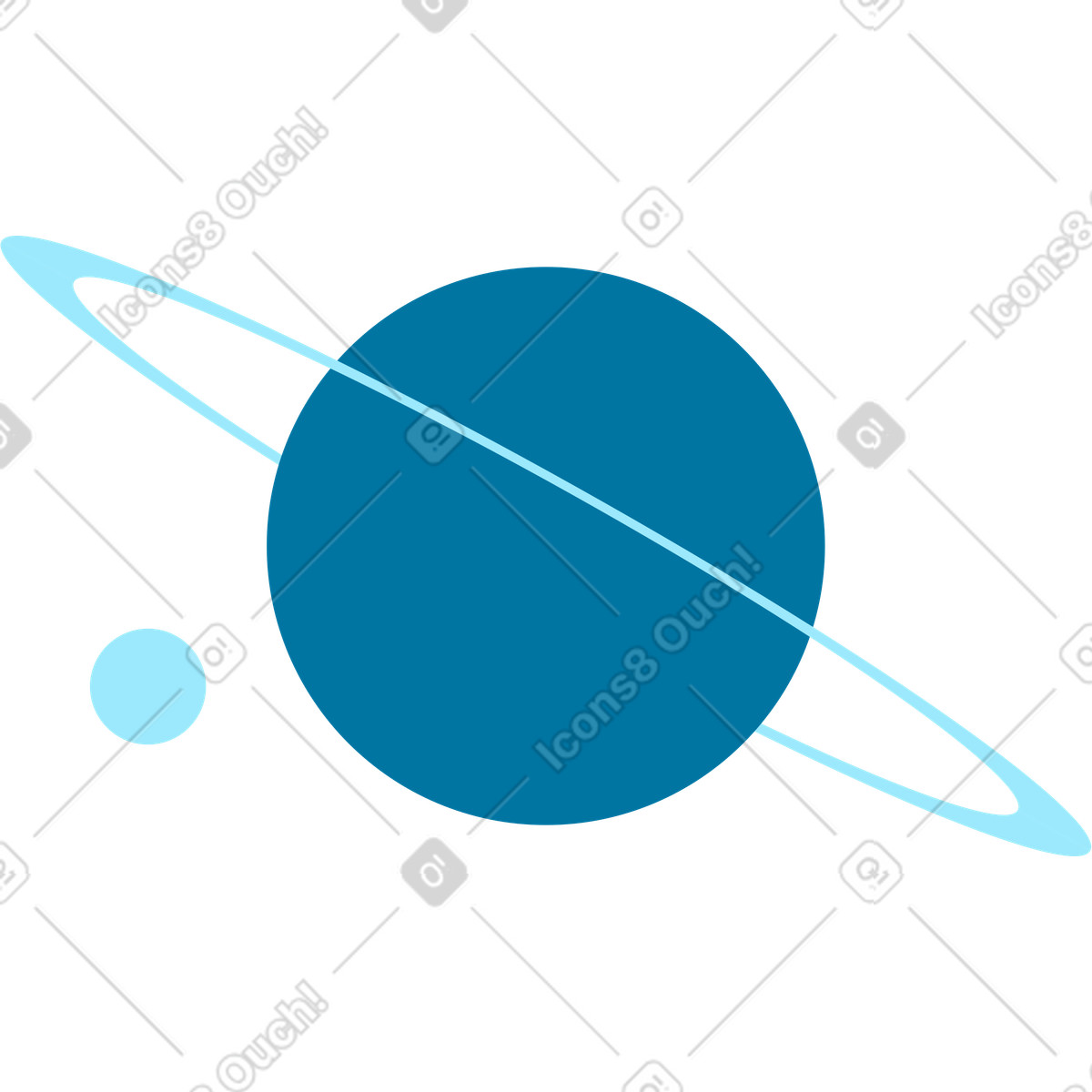 Blauer planet-Illustration im Indigo-Stil als Download in PNG, SVG