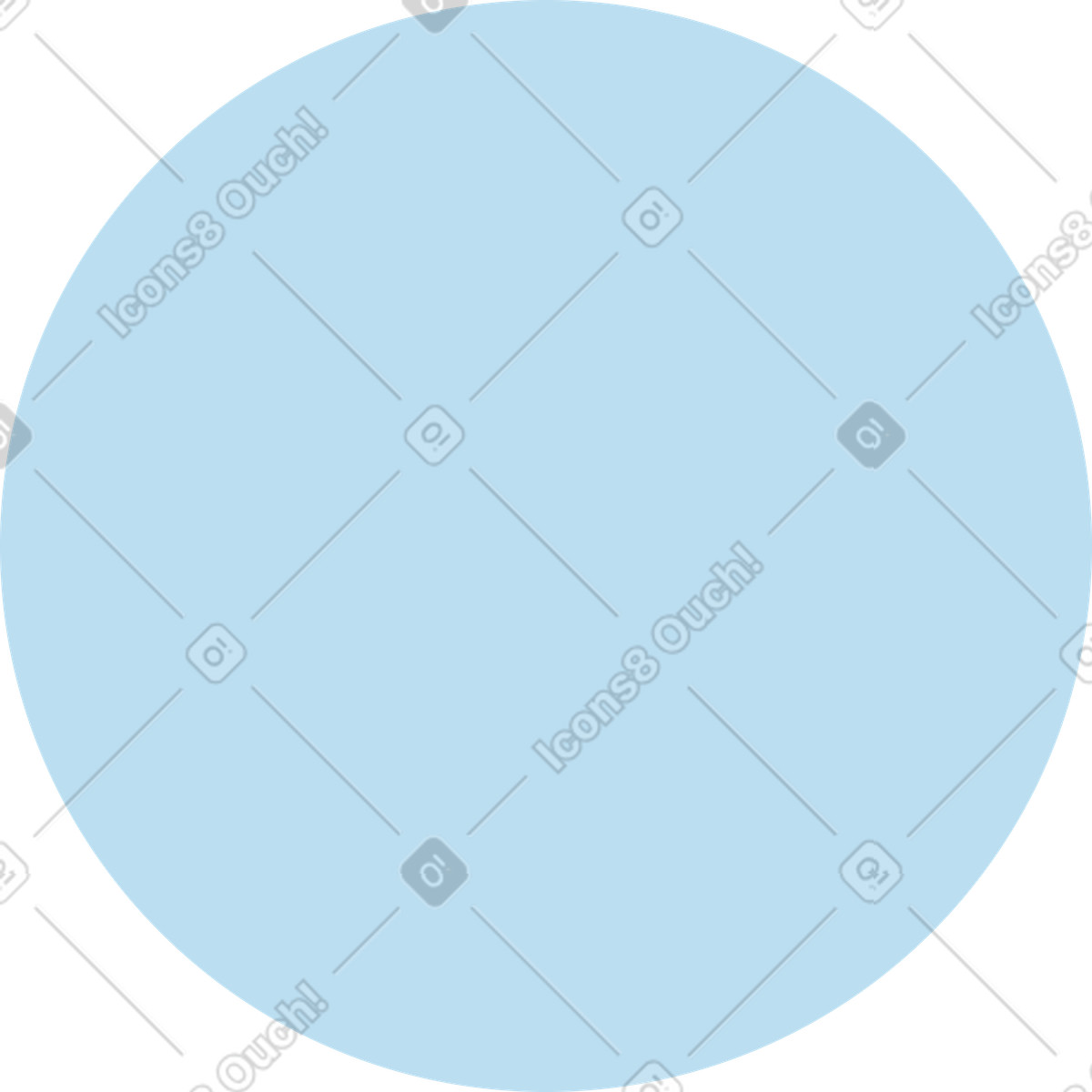 Small blue circle illustration in Kiddo style download in PNG, SVG