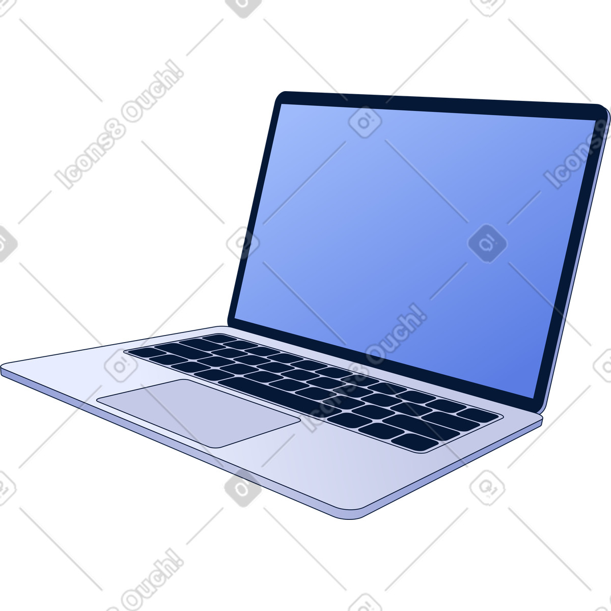 Il computer portatile illustrazione in stile Neat scarica in PNG, SVG