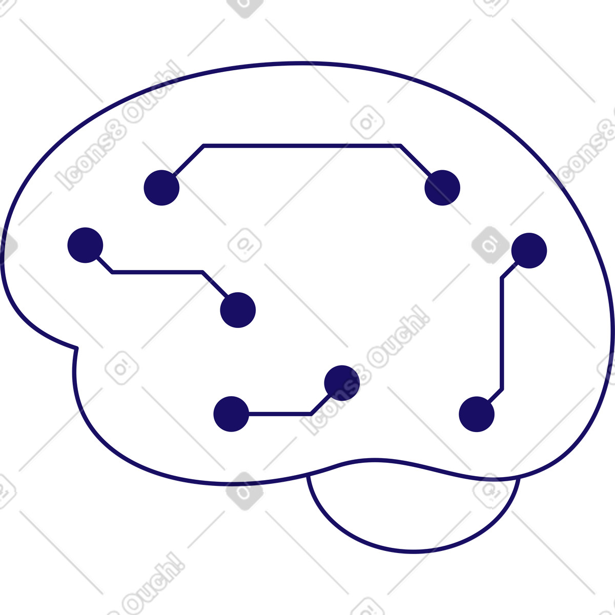 Artificial intelligence illustration in Bendy style download in PNG, SVG