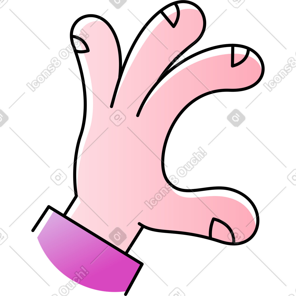 Hand holding something illustration in Pocus style download in PNG, SVG