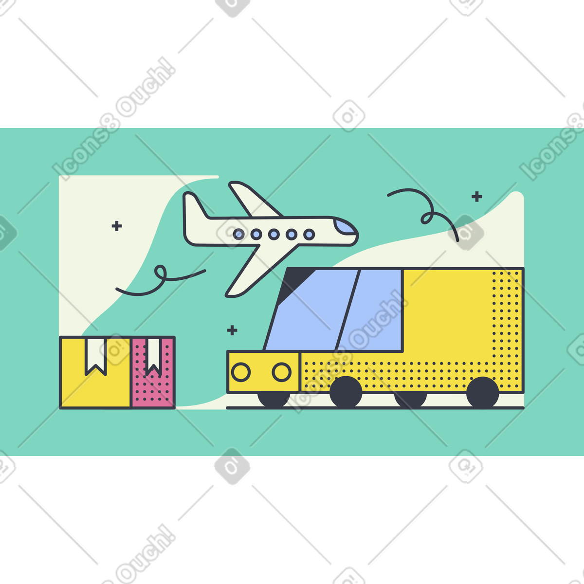 Ilustración Envío en estilo Abstract a descargar en PNG y SVG