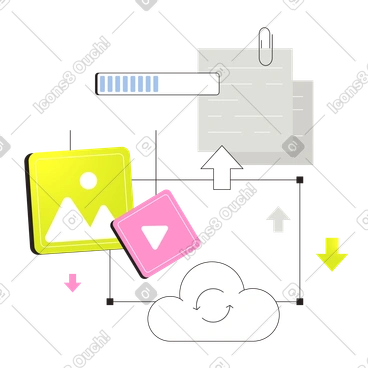 클라우드 스토리지와 파일 동기화 PNG, SVG