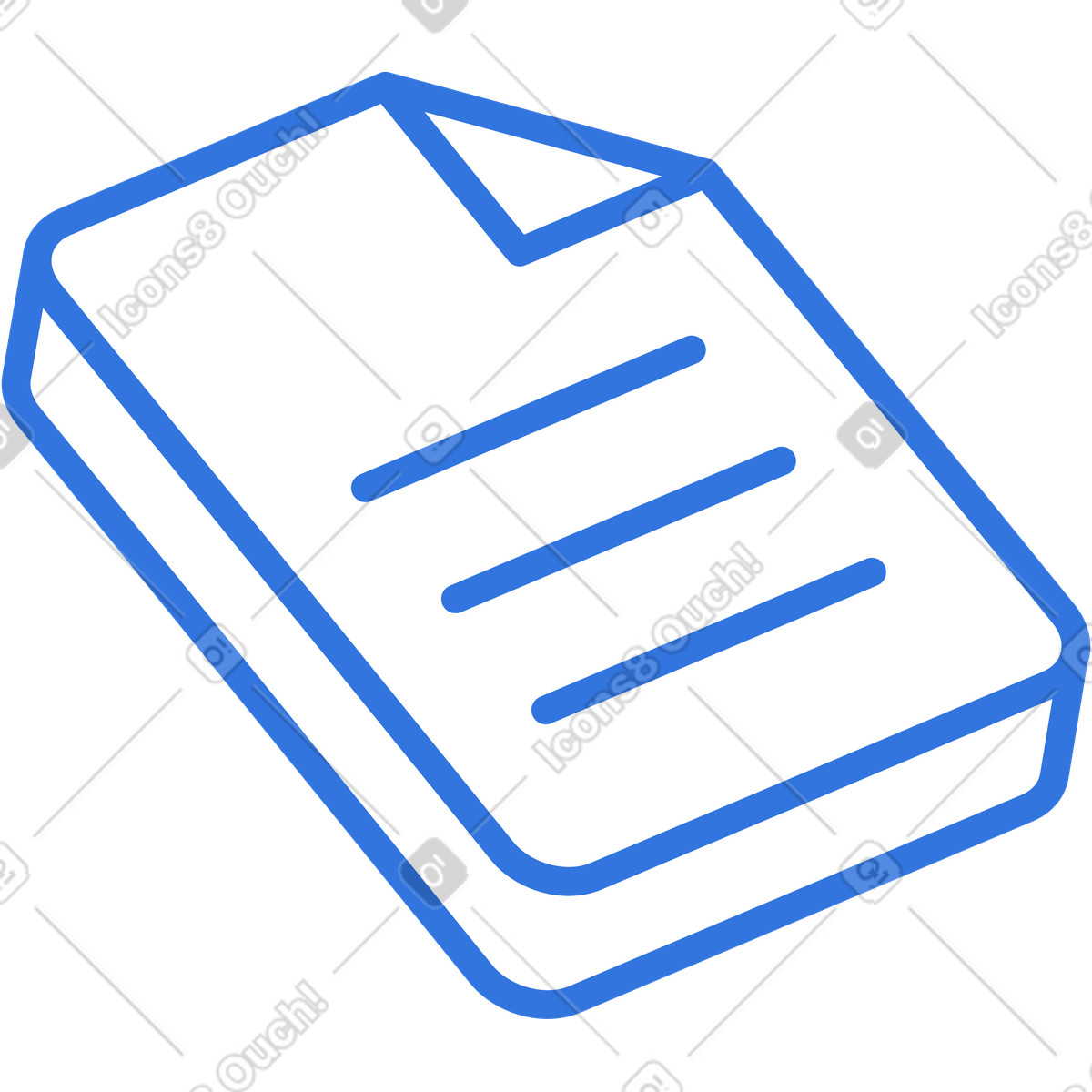 Document icon illustration in Sky style download in PNG, SVG