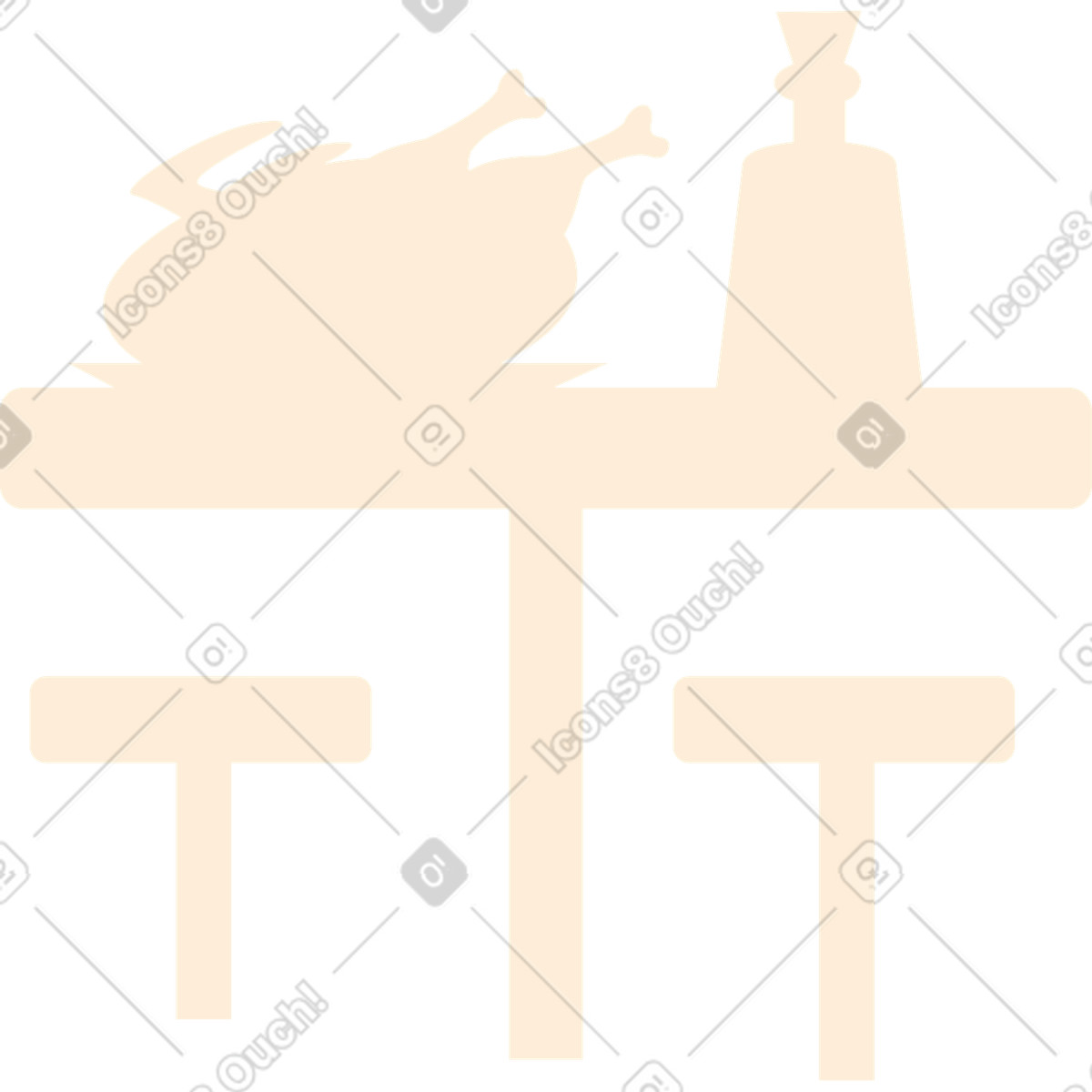 Rubber スタイルの Table のイラストをPNG、SVG形式でダウンロード