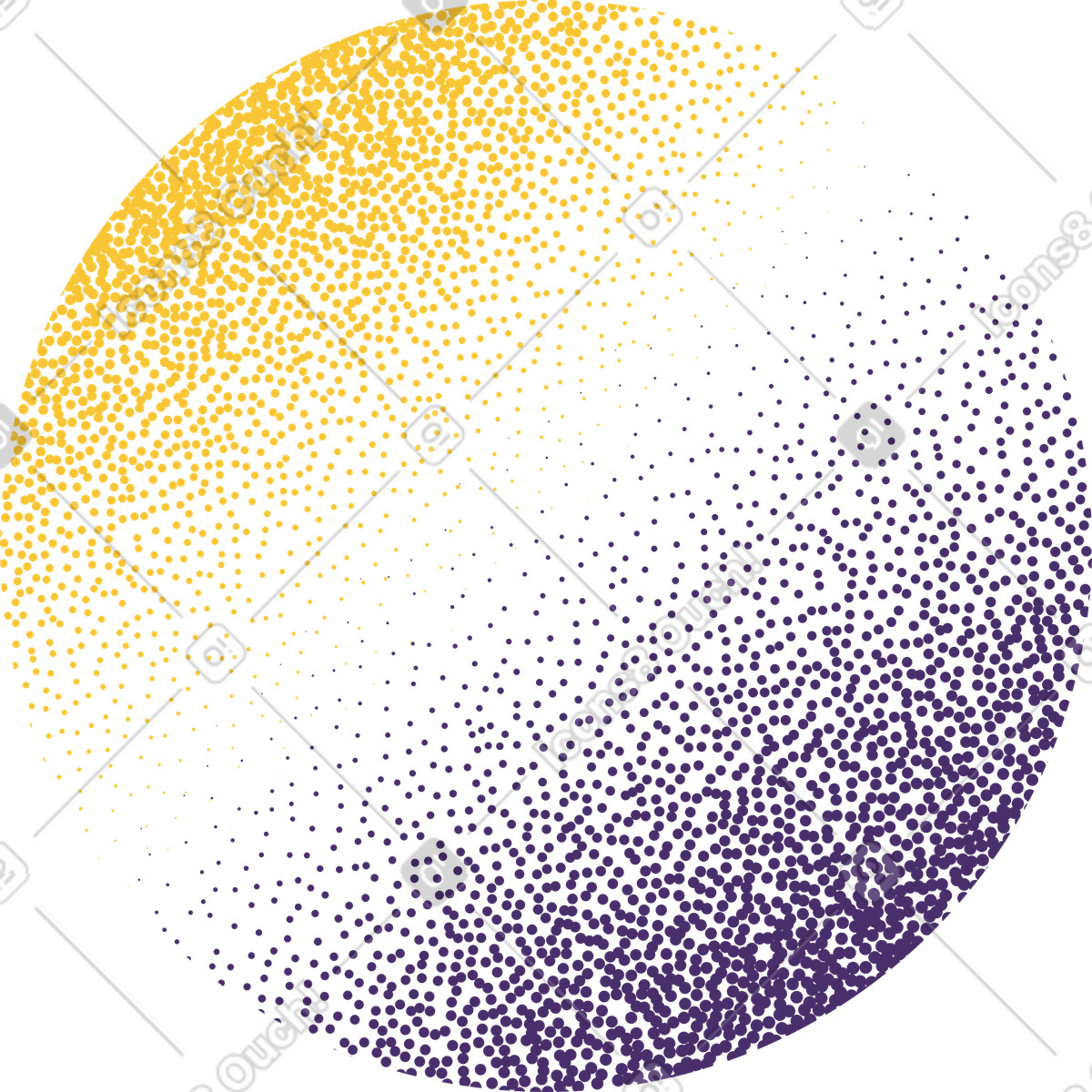 下载 Grain 风格的 Halftone grainy circular shape creating abstract duotone fade effect 插画，支持 PNG、SVG 格式