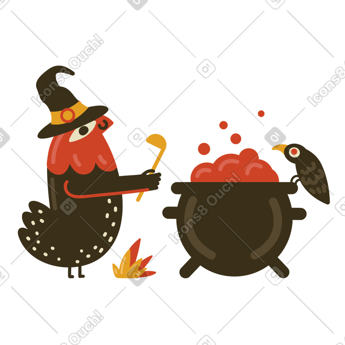 Ilustração de Cooking something magical em no estilo Arabica para baixar em PNG, SVG