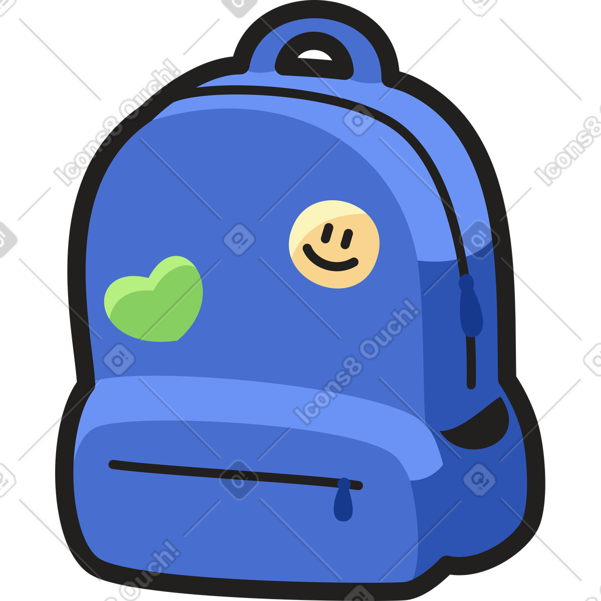 Rucksack-Illustration im Clipart-Stil als Download in PNG, SVG
