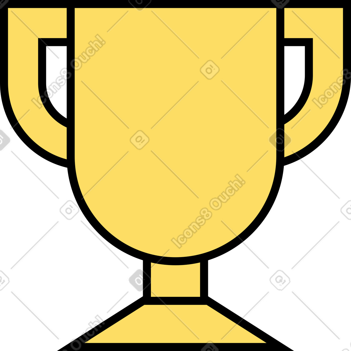 Prize cup illustration in Kindy style download in PNG, SVG