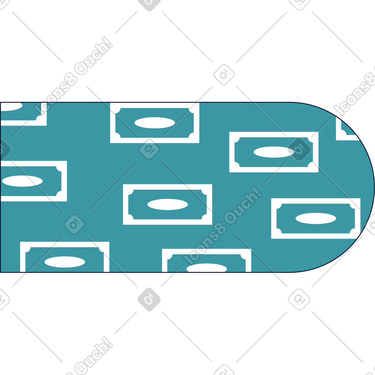 Cash background illustration featuring clipart elements for diverse project applications