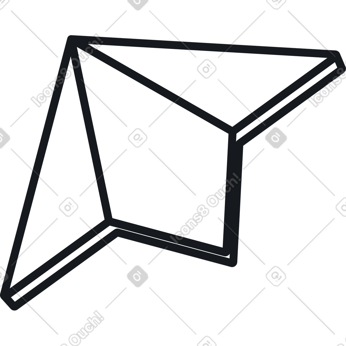 Breeze スタイルの ホワイトペーパー飛行機 のイラストをPNG、SVG形式でダウンロード