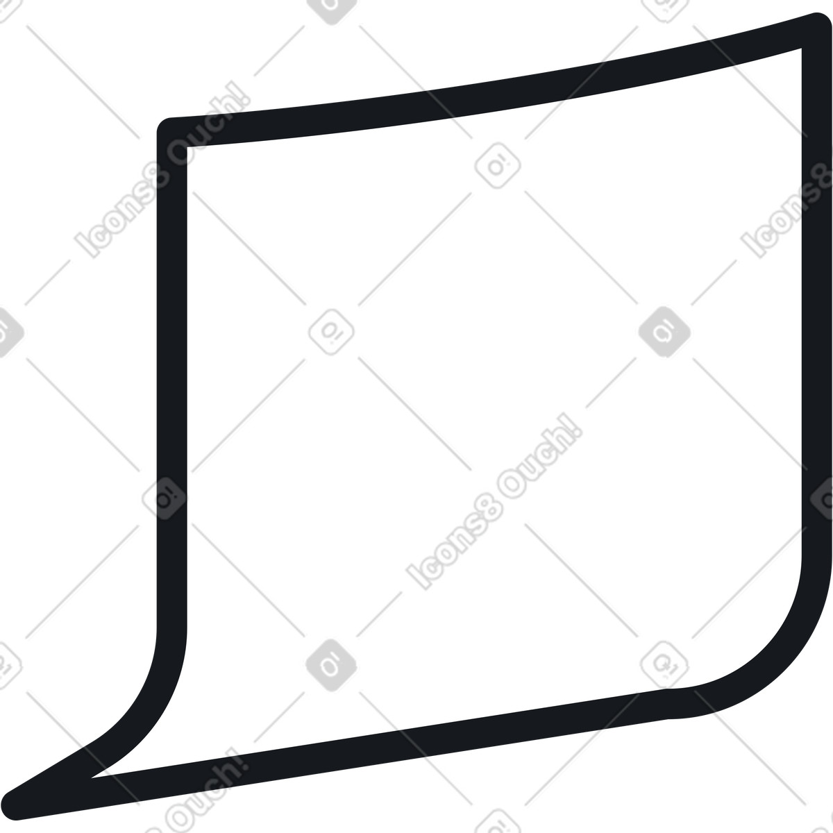 White square sticker note illustration in Breeze style download in PNG, SVG