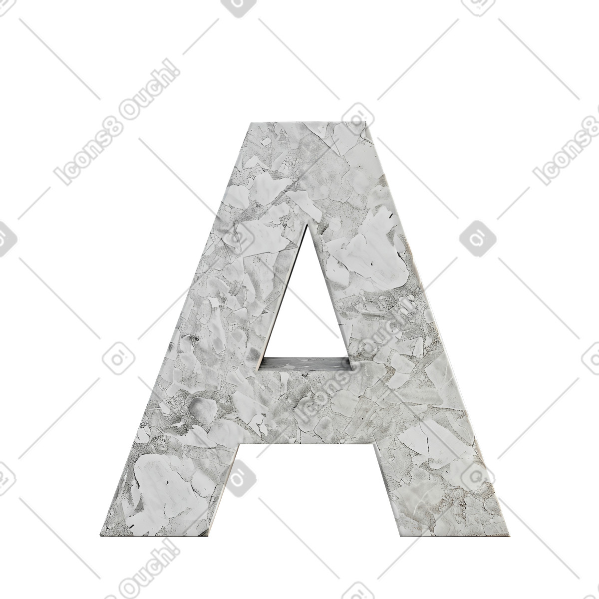 大理石字母a插图，PNG、SVG格式