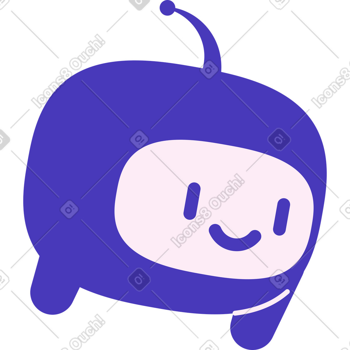 Robot bot di chat illustrazione in stile Blueberry scarica in PNG, SVG