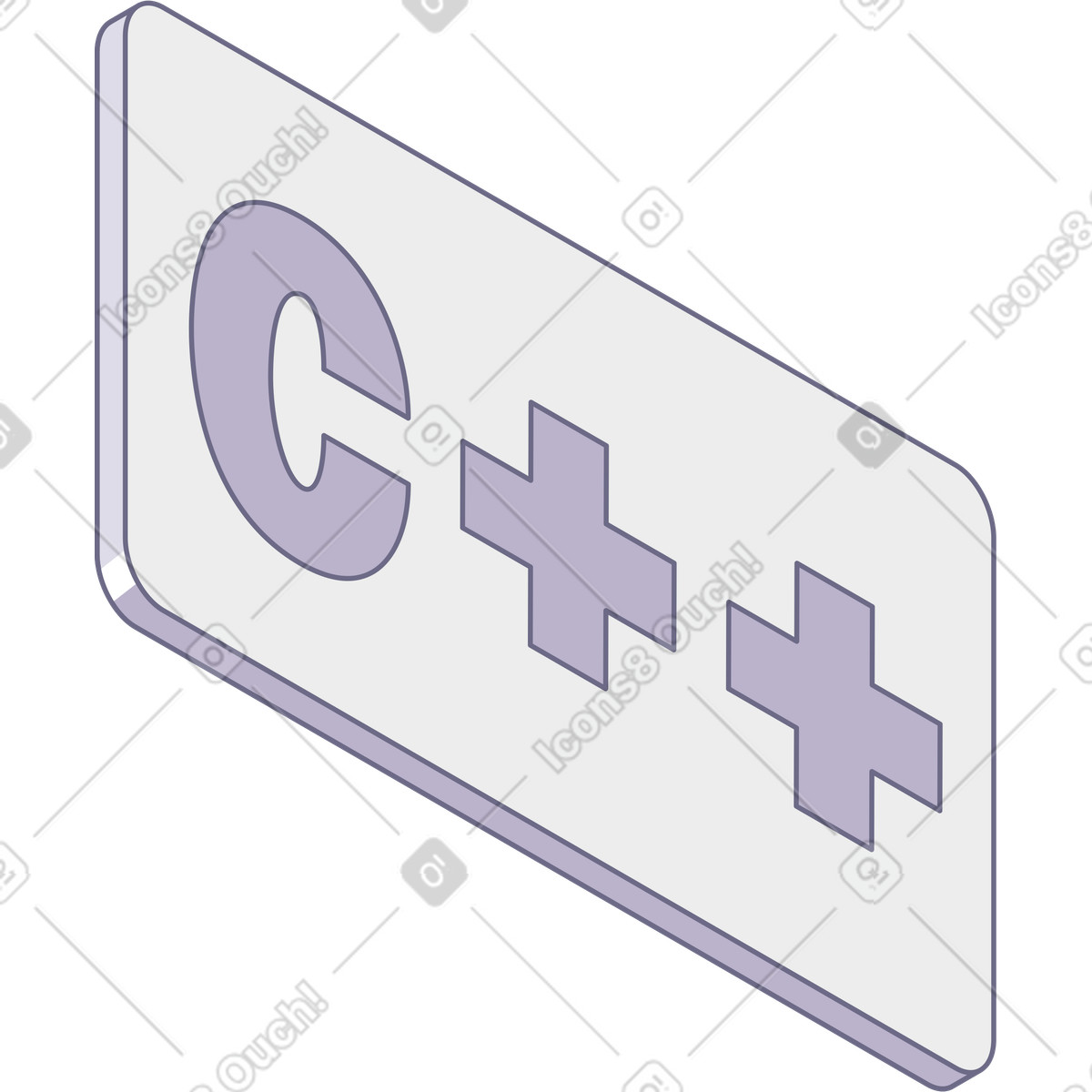 Lettering c++ in plate text illustrazione stile Modul scarica PNG, SVG