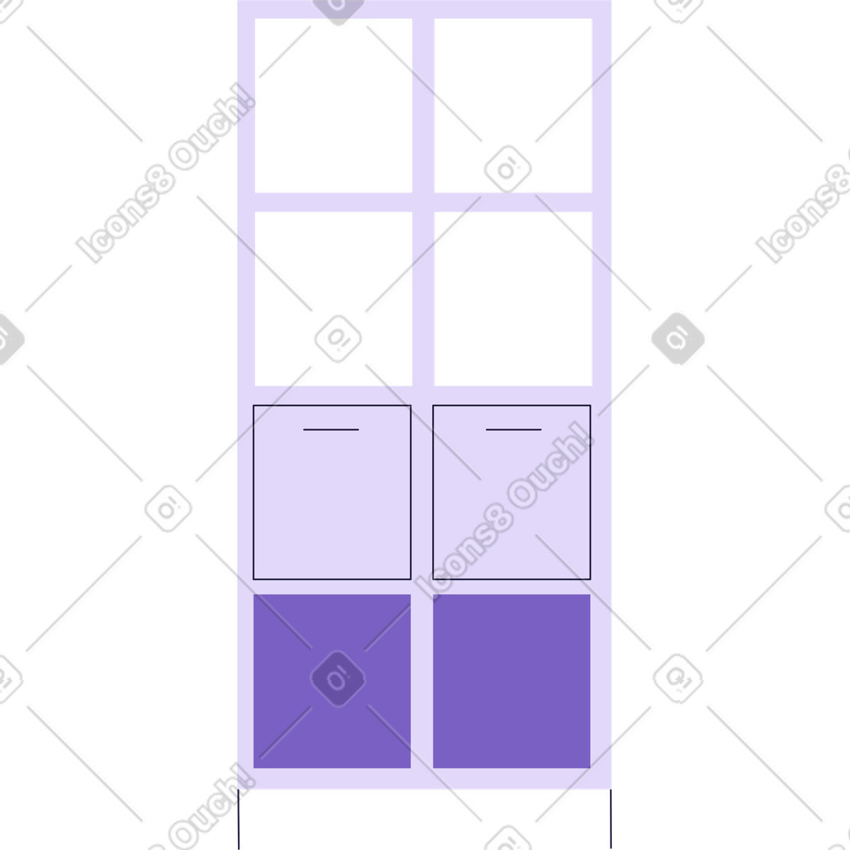 Illustration Étagères dans le style Mellow à télécharger aux formats PNG, SVG