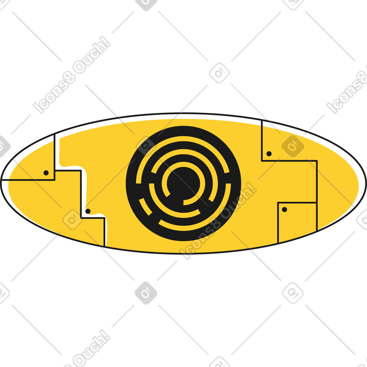下载 Taxi 风格的 封闭的钥匙孔网 插画，支持 PNG、SVG 格式