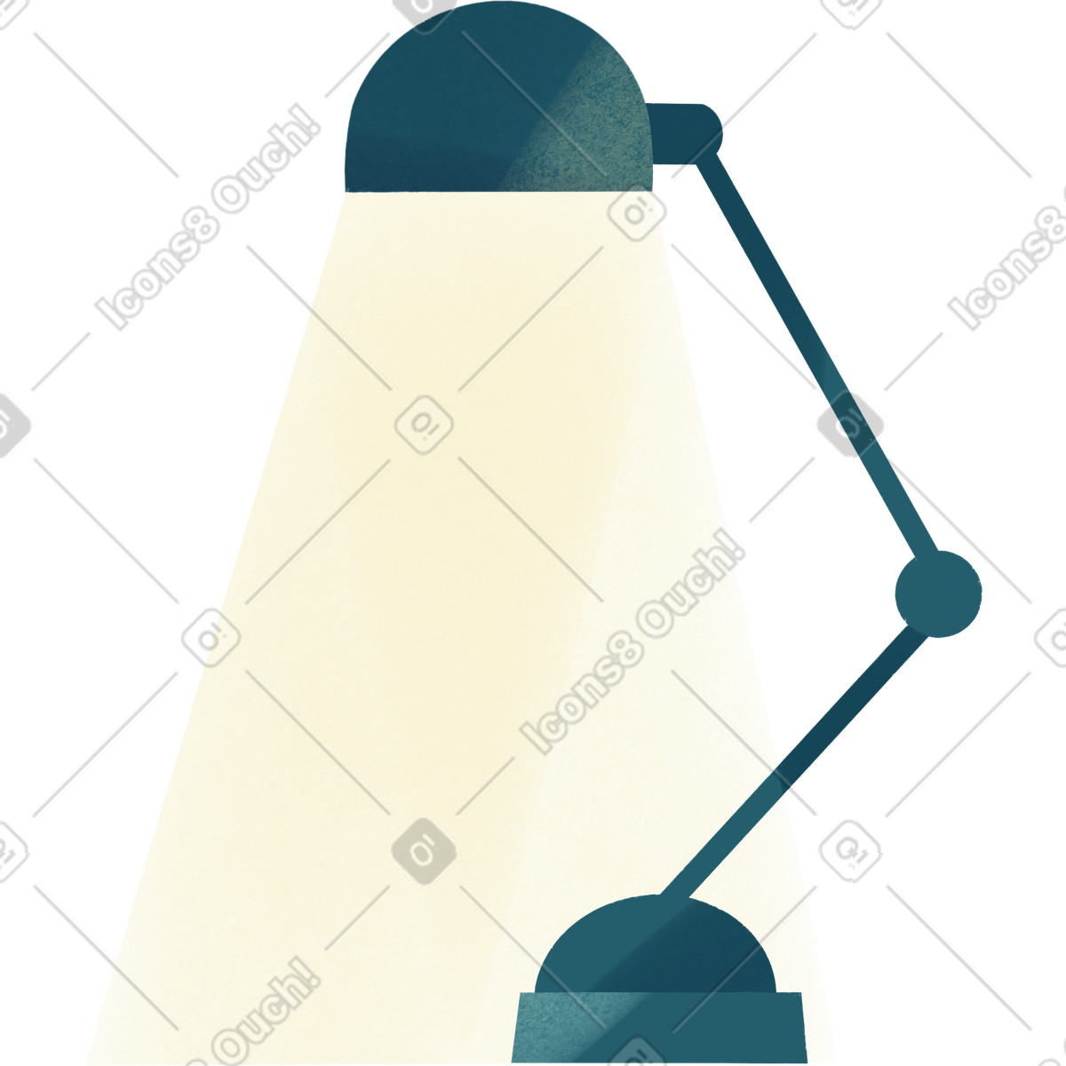 Dark green table lamp illustration in Shine style download in PNG, SVG