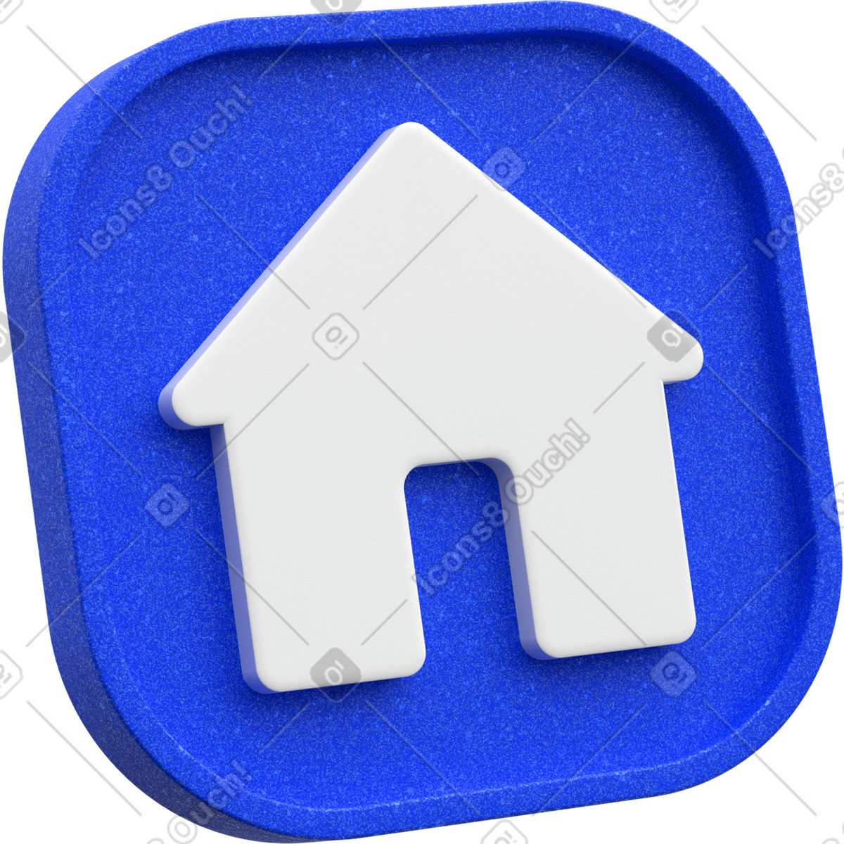 Home button illustration in 3D Enterprise style download in PNG, SVG