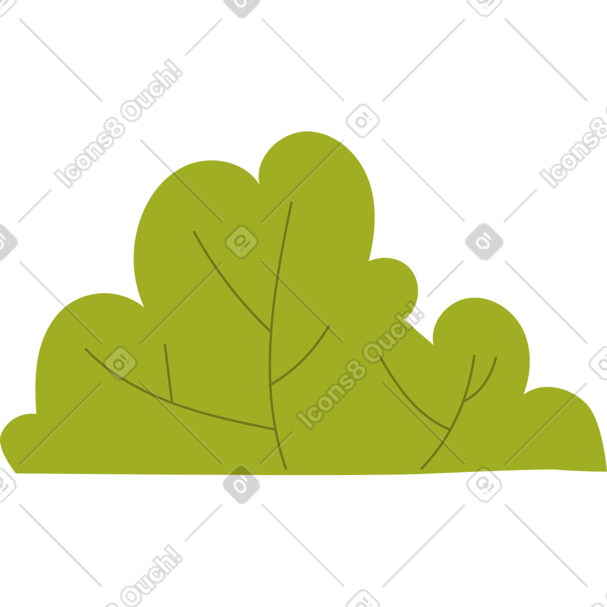 Shrub illustration in Woof style download in PNG, SVG