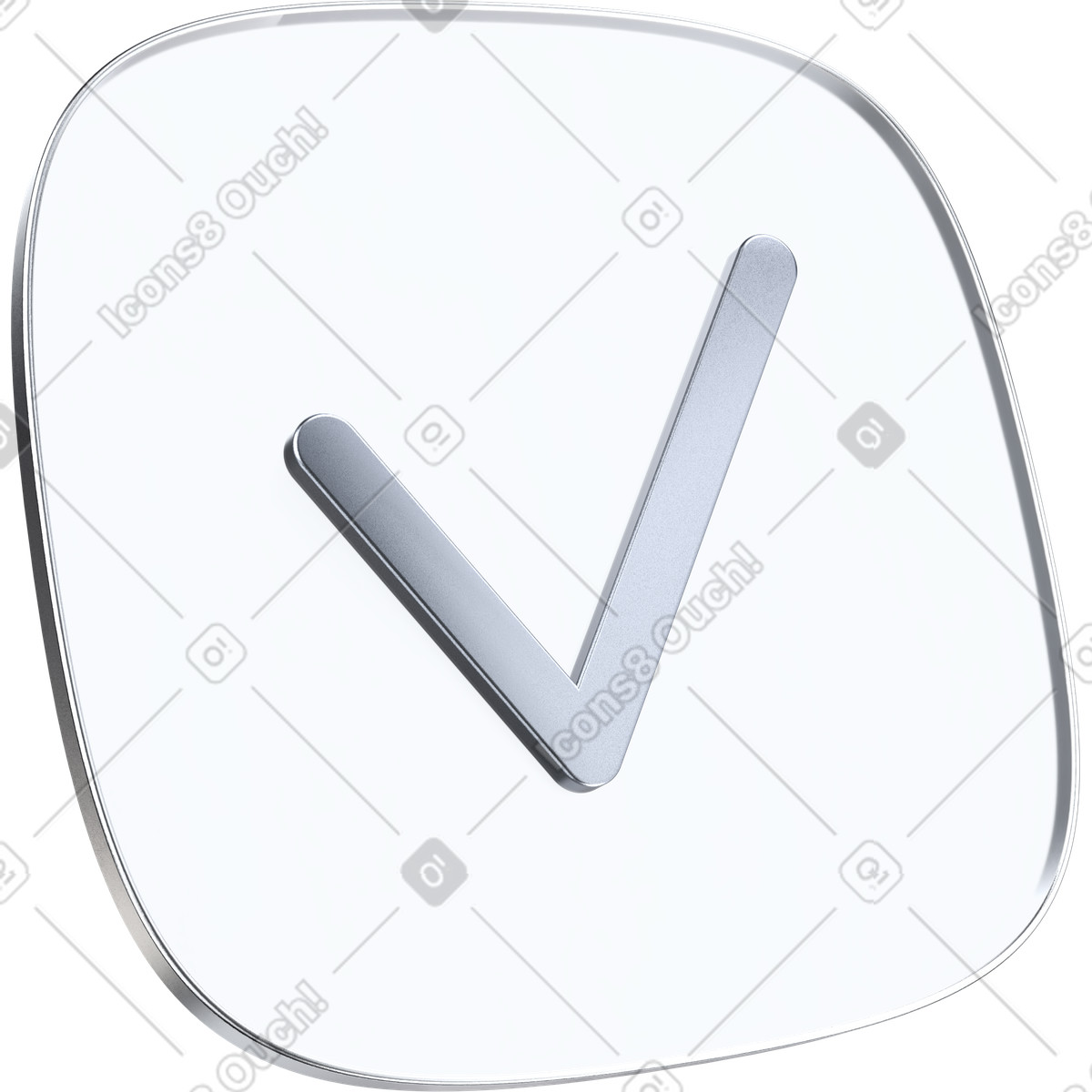 3D Pro スタイルの Approval checkmark badge for payment success のイラストをPNG、SVG形式でダウンロード