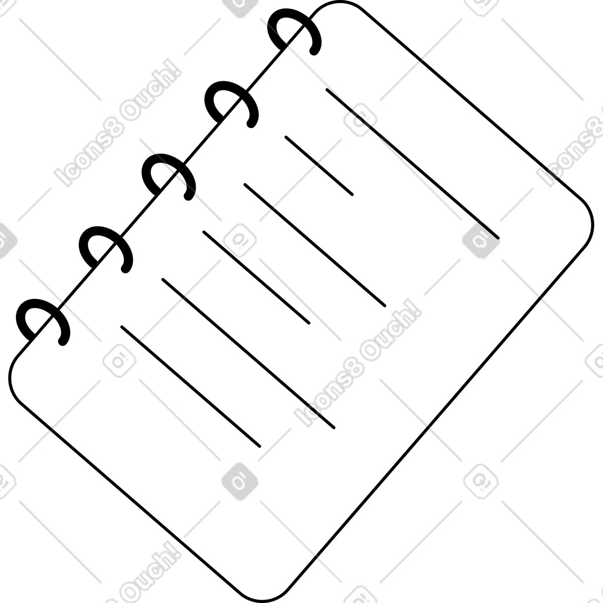 Notebook illustration in Azure style download in PNG, SVG