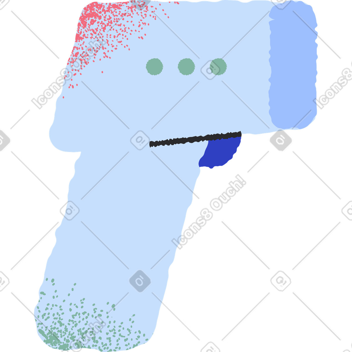 Pablo スタイルの 赤外線温度計 のイラストをPNG、SVG形式でダウンロード