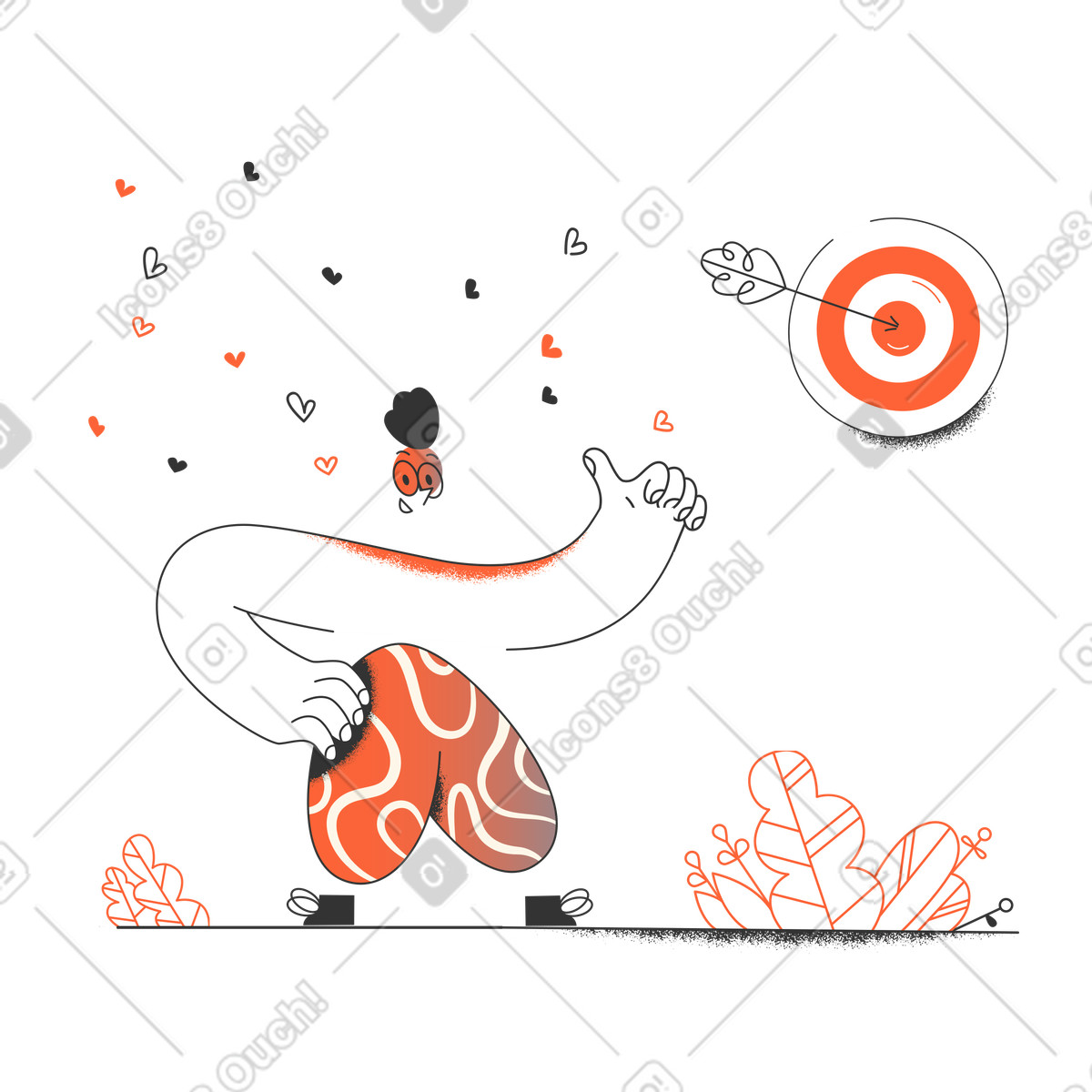 An accurate hit illustration in PNG, SVG