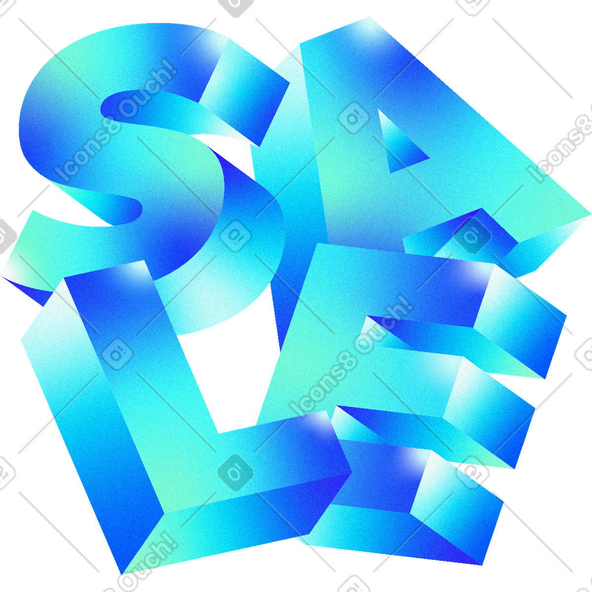 Ilustração de Venda letras com texto efeitos grão em no estilo Lettering para baixar em PNG, SVG
