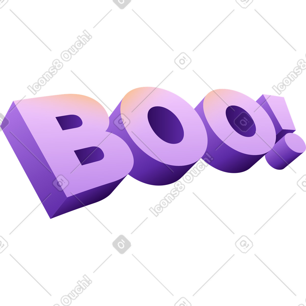 Иллюстрация Lettering boo! text в стиле — скачать в форматах PNG, SVG