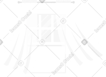 Window curtain waving PNG, SVG