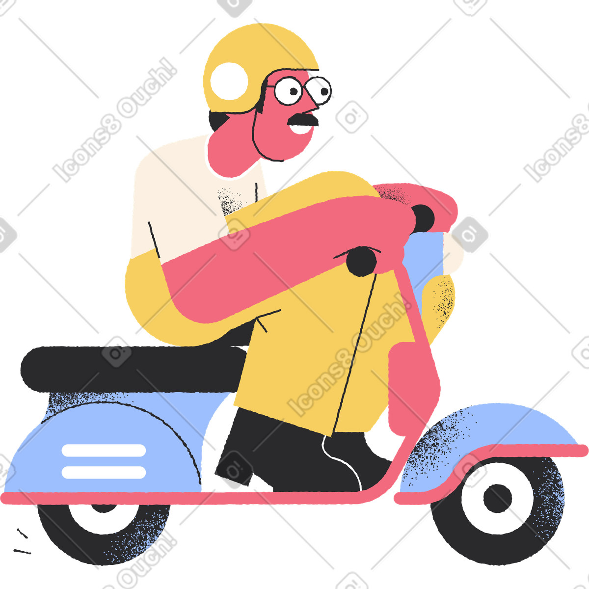 Pablo スタイルの 配達人 のイラストをPNG、SVG形式でダウンロード